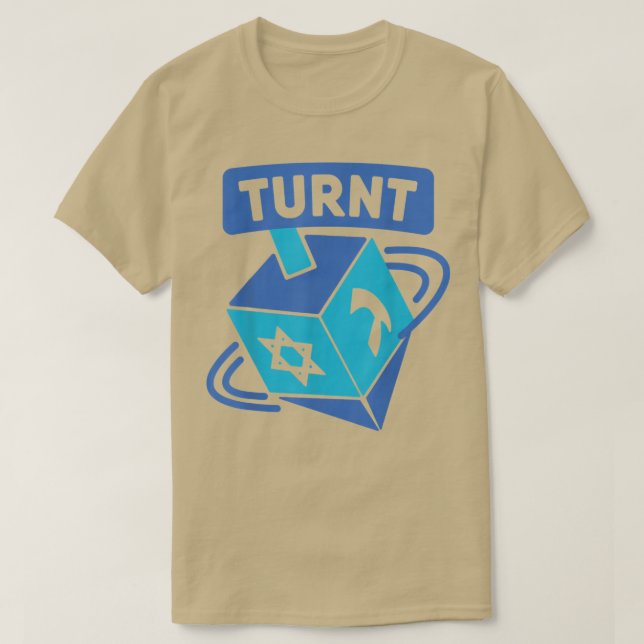 Funny Turnt Jewish Dreidel Hanukkah Gift T-Shirt (Design vorne)
