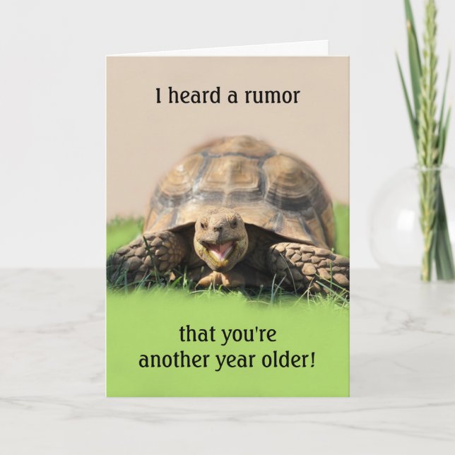 Funny Turtle Birthday Card für jedes Kind Karte (Vorderseite)