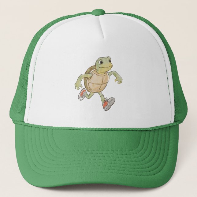 Funny Turtle Cartoon Cap Truckerkappe (Vorderseite)