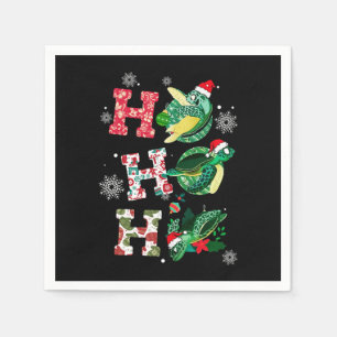 Funny Turtle Christmas Liebhaber Serviette
