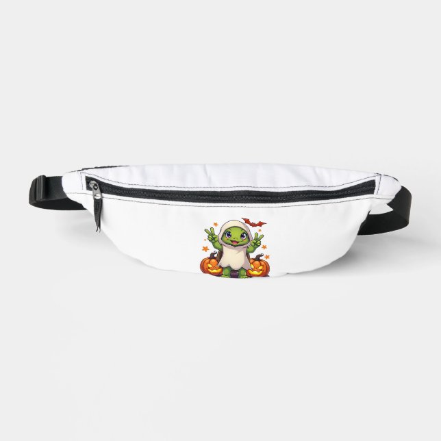 Funny Turtle Ghost Pumpkin Boo Halloween Kids Mens Bauchtasche (Vorderseite)