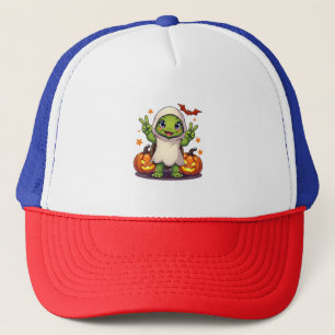 Funny Turtle Ghost Pumpkin Boo Halloween Kinder Me Truckerkappe