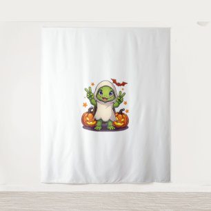 Funny Turtle Ghost Pumpkin Boo Halloween Kinder Me Wandteppich