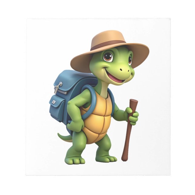 Funny Turtle Hiking Graphic Camping Lover Adventur Notizblock (Vorderseite)