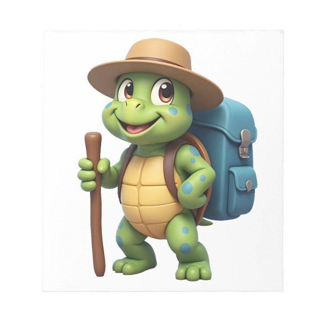 Funny Turtle Hiking Graphic Camping Lover Adventur Notizblock (Vorderseite)
