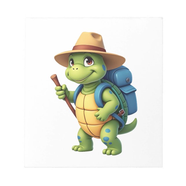 Funny Turtle Hiking Graphic Camping Lover Adventur Notizblock (Vorderseite)