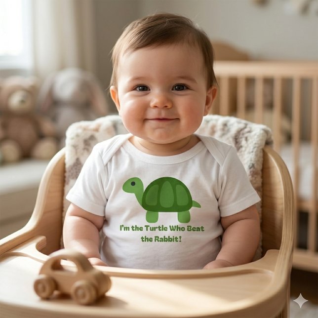 Funny Turtle Kids Shirt Beat the Rabbit (Von Creator hochgeladen)