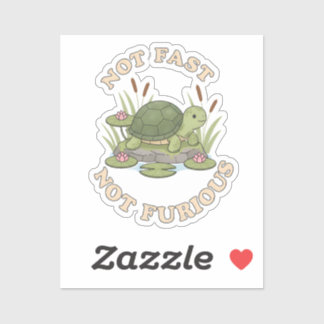 Funny Turtle Not Fast Not Furious Cute Slow Life Aufkleber