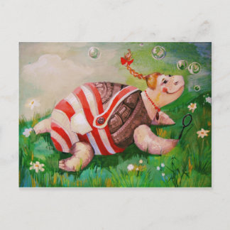 FUNNY TURTLE POSTKARTE
