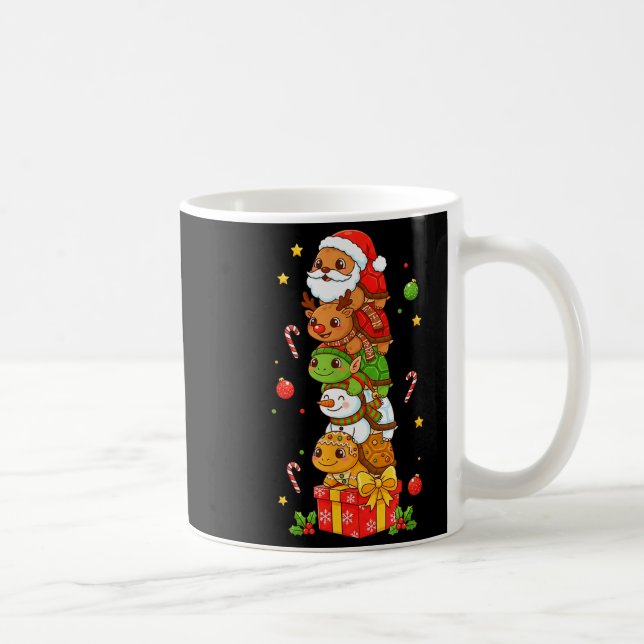Funny Turtle Santa Elf Snowman Christmas Womens Me Kaffeetasse (Rechts)