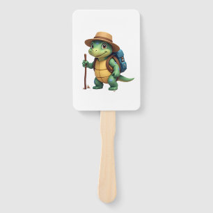 Funny Turtle Wandern Grafisches Camping Lover Adve Fächer