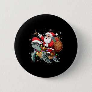 Funny Turtle Weihnachten Weihnachten Weihnachtsfei Button