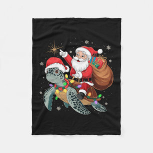 Funny Turtle Weihnachten Weihnachten Weihnachtsfei Fleecedecke