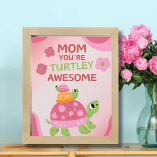 Funny Turtley Phantastisch Mother's Day Poster
