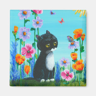Funny Tuxedo Cat Blume Creationarts Magnet