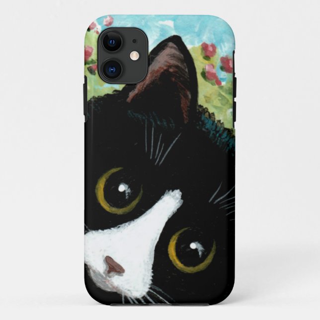 Funny Tuxedo Cat Creationarts Case-Mate iPhone Cas Hülle (Rückseite)