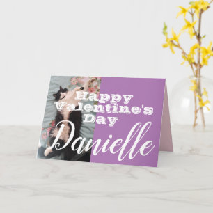 Funny Tuxedo Cat Happy Valentine's Day Name Card Karte