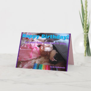 Funny Tuxedo Cat Inner Kind Happy Birthday Card Karte