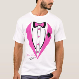 Funny Tuxedo Kostüm Valentinstag Pink Tuxedo T-Shirt