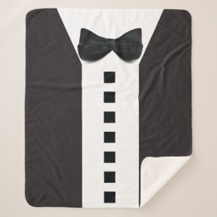 Funny Tuxedo 🎩 Minimalistisches Elegant Sherpadecke