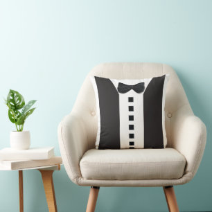Funny Tuxedo 🎩 Niedliche Minimalistische Elegance Kissen