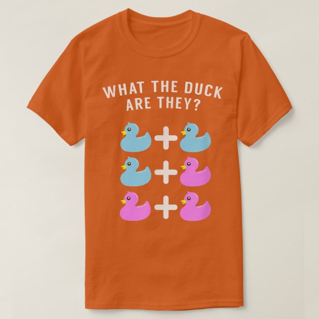 Funny Twin Gender zeigen, was die Ente sind sie T-Shirt (Design vorne)