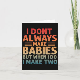 Funny Twin Vathers Day Ba2 Karte