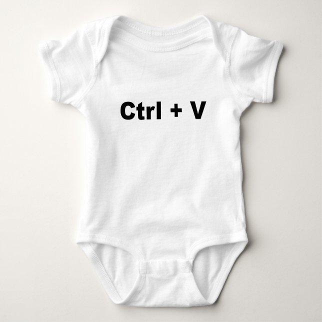 Funny TWINS Design— Ctrl + V (Paste) (2 von 2) Baby Strampler (Vorderseite)