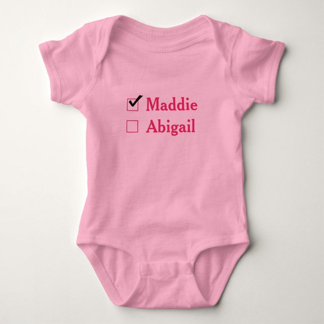 Funny Twins Pink Baby Bodysuit Baby Strampler (Vorderseite)