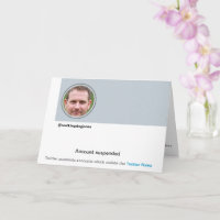 Funny Twitter Ban Spaß Joke Geburtstagskarte