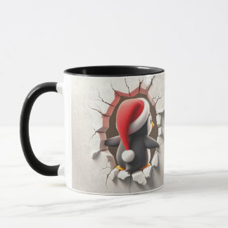 Funny Two-Sided Pinguin Weihnachten Tasse