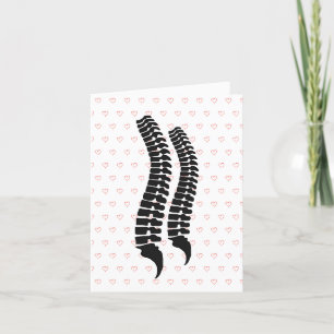 Funny Two Spines Romantic or Valentine Card Karte