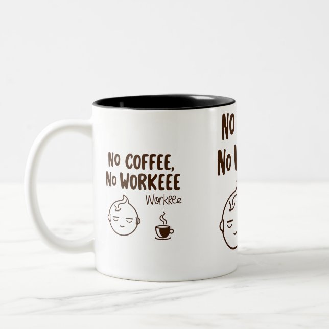 Funny Two-Tone Tasse für Kaffeeliebhaber (Links)