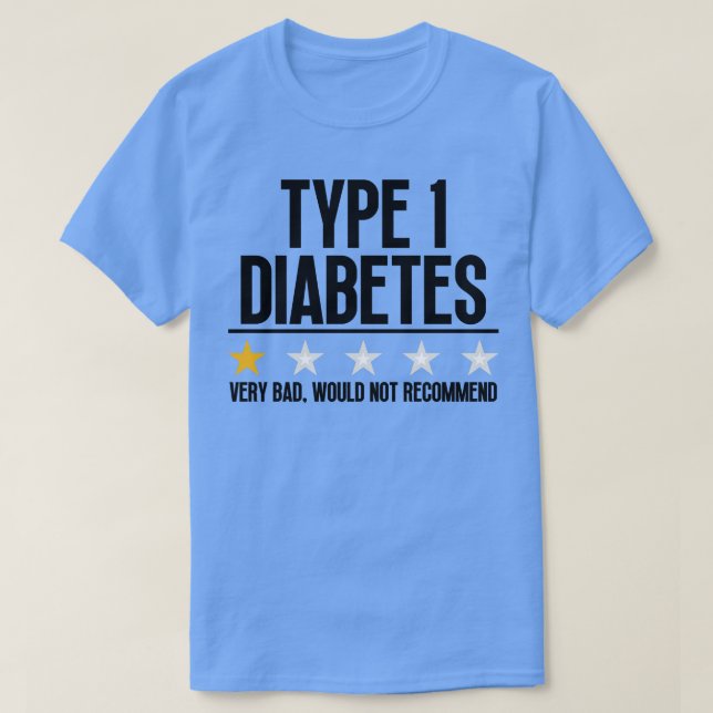 Funny Typ 1 Diabetes 3 T-Shirt (Design vorne)