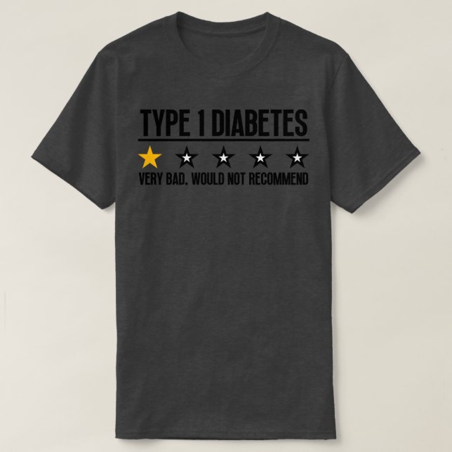 Funny Typ 1 Diabetes 5 T-Shirt (Design vorne)