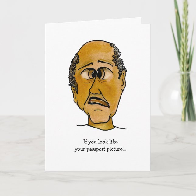 Funny Typ Passport-Bild Karte (Vorderseite)