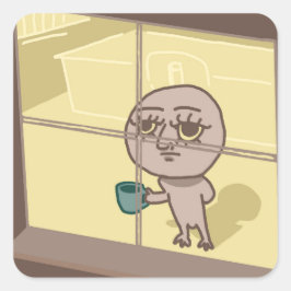 Funny Typ Stare out Window Sticker