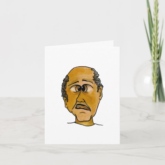 Funny Typ Wundern über die Taube oder die Statue Karte (Vorderseite)