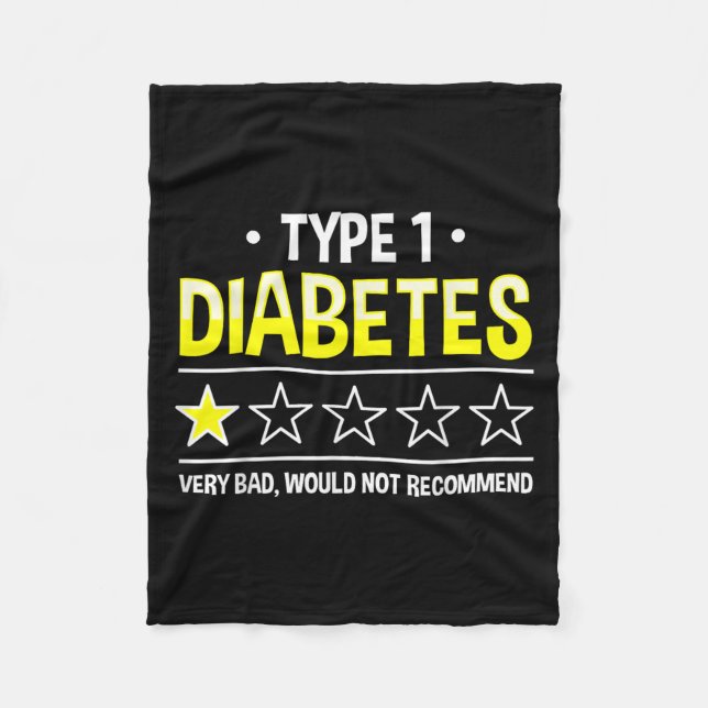 Funny Type 1 Diabetes Ein Star Spaß Fleecedecke (Vorderseite)