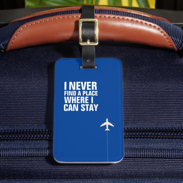 Funny Typografy Airplane Travel Gepäckanhänger (Vorderseite Insitu 2)