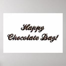 Funny Typografy Happy Chocolate Day Poster