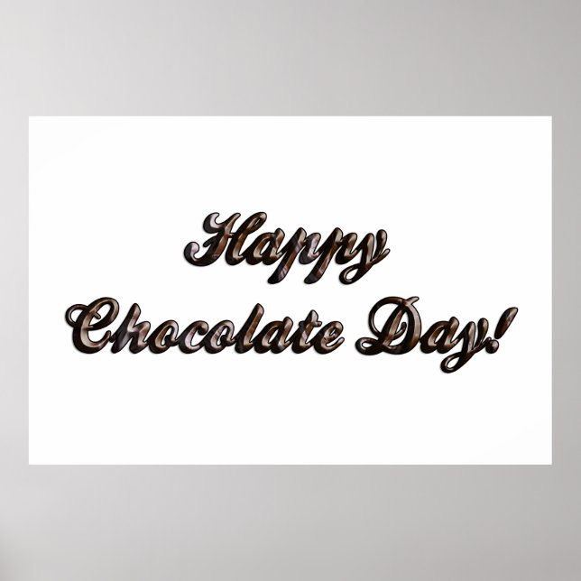 Funny Typografy Happy Chocolate Day Poster (Vorne)