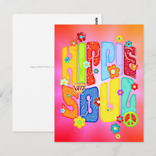 Funny Typografy - HIPPIE-SOUL 1 Postkarte