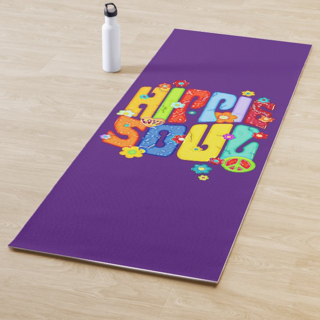 Funny Typografy - HIPPIE-SOUL 1 Yogamatte (Beispiel)