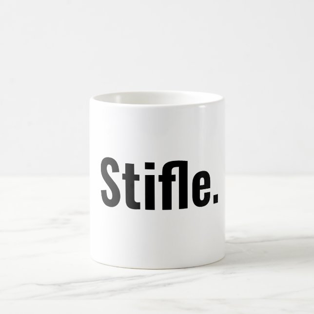 Funny Typografy Kaffee Zitat Stifl sei ruhig Kaffeetasse (Mittel)