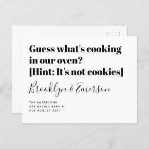 Funny Typografy Pregnancy Ankündigung