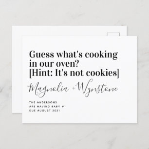 Funny Typografy Pregnancy Ankündigung