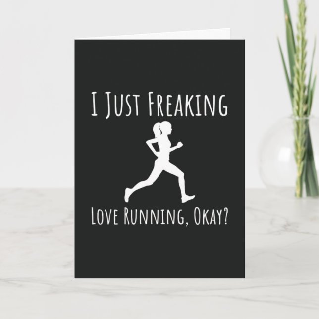 Funny Typografy Running Cards Runner Fitness Gym Karte (Vorderseite)