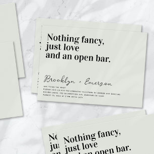Funny Typografy Sage Green Wedding Einladung