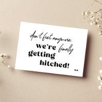 Funny typography black and white lässig wedding
